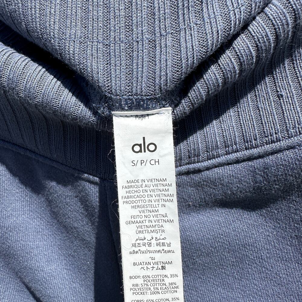 Alo Yoga Serenity Wide Leg Sweatpant Bluestone Size Small EUC Sweatpants - Picture 5 of 16